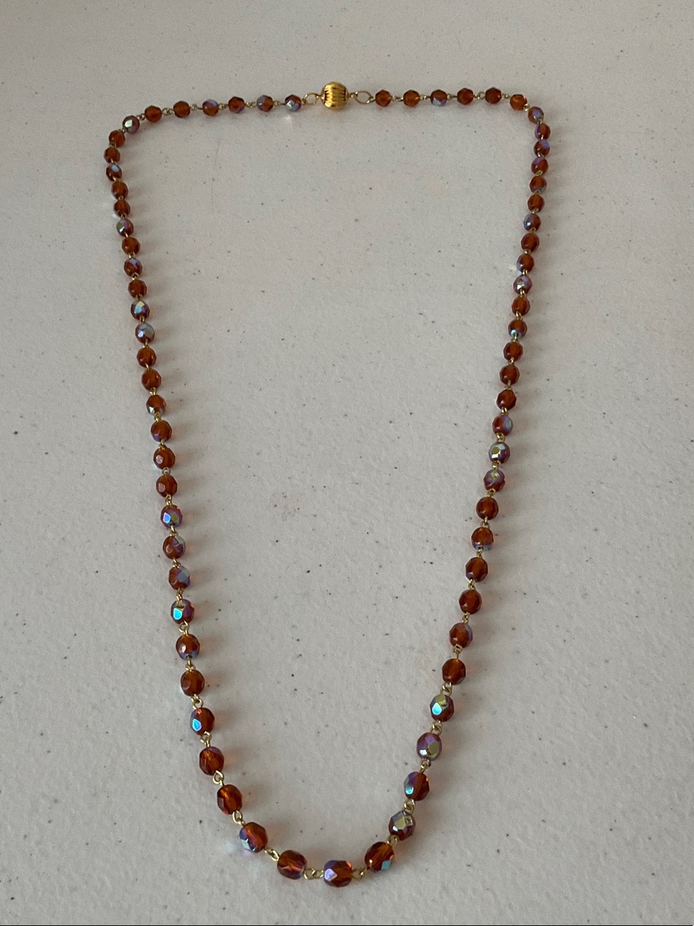 Amber Bead Strand Necklace - Unbranded
